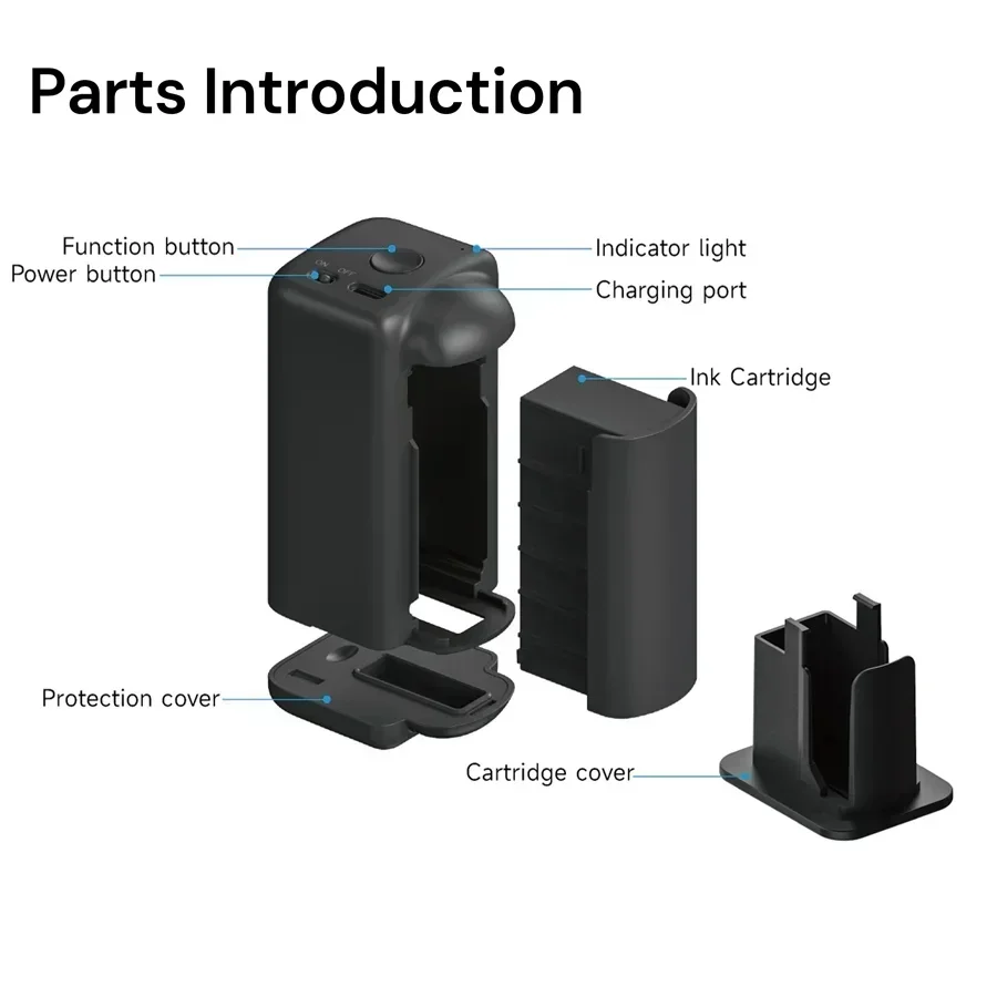 Imagem -04 - Evebot Printind Impressora Jato de Tinta Industrial Portátil Portátil Bluetooth sem Fio Inteligente Mini Impressora de Tinta de Secagem Rápida Tinta Permanente