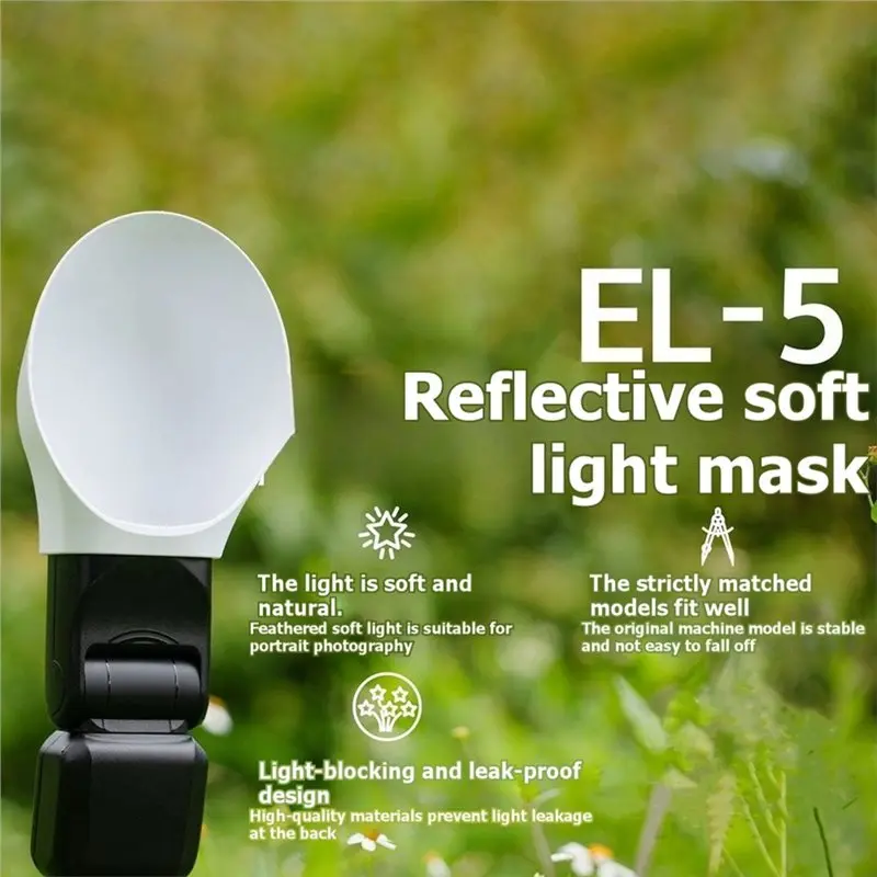 Speedlite Light Modifier Flash Bounce Reflector For Canon EL-5 Photography Diffuser For Portrait Lighting