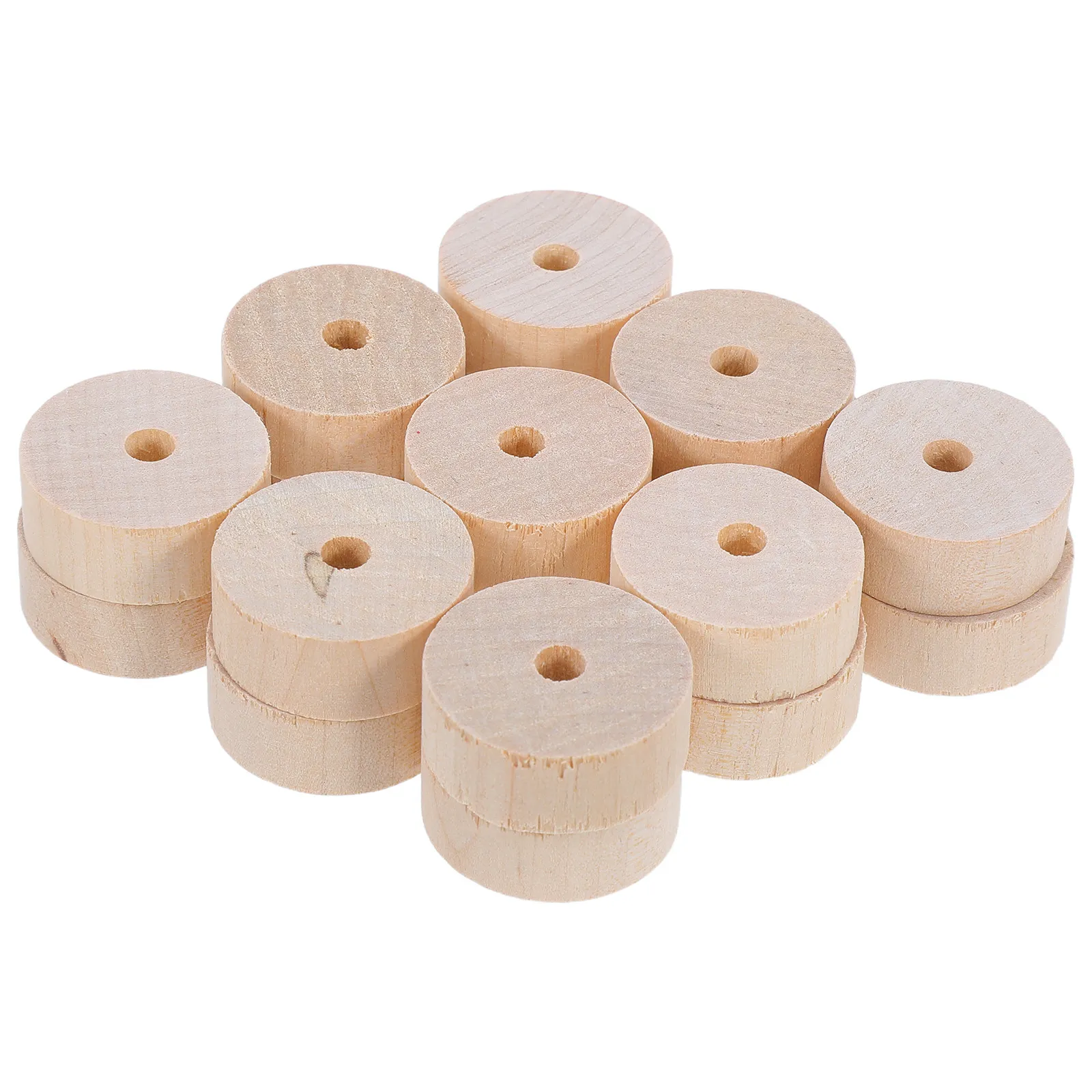 

50Pcs Wood Craft Wheels Unfinished Smooth Edges DIY Small Wheels for Handmade Wood Car Parts Creative Craft Supplies