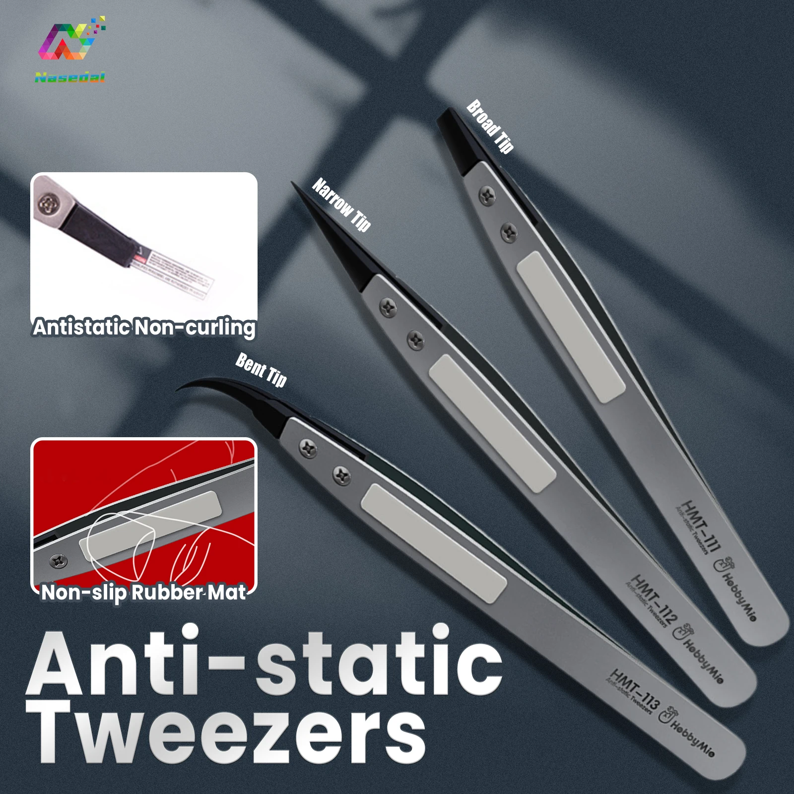 Hobby Mio HMT-111/112/113 Anti Static Tweezers High Precision Water Decal Tweezers for Gundam Military Model Building Tools