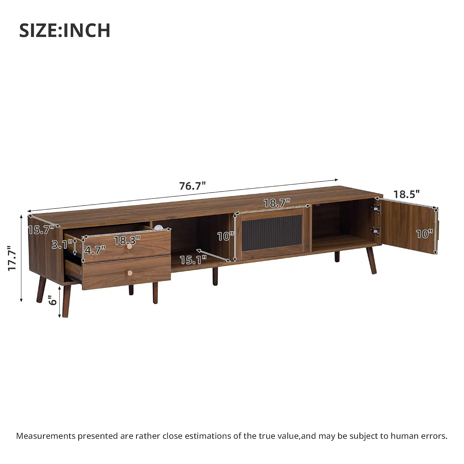 Mid-Century TV Stand for 85