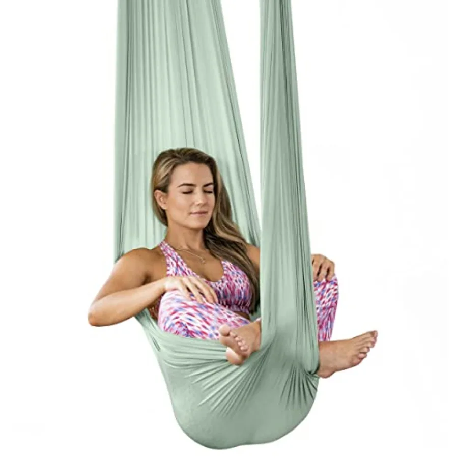 Pinc Active Silk Aerial Yoga Swing and Hammock Kit for Improved Yoga Inversions Flexibility and Core Strength