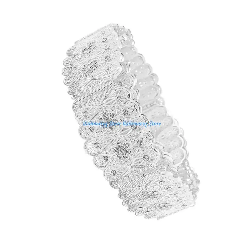 

573B Flower Chain Belt Waist Chain Carvings Waist Chain Belly Chain Rhinestones