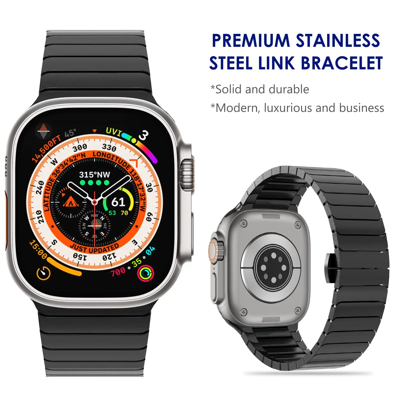 حزام من الفولاذ المقاوم للصدأ لساعة أبل الترا 2 باند 49 مللي متر 45 مللي متر 41 مللي متر 44 مللي متر 40 مللي متر 42 مللي متر 46 مللي متر سوار IWatch Series 10 9 SE 8 7 6 SE 5
