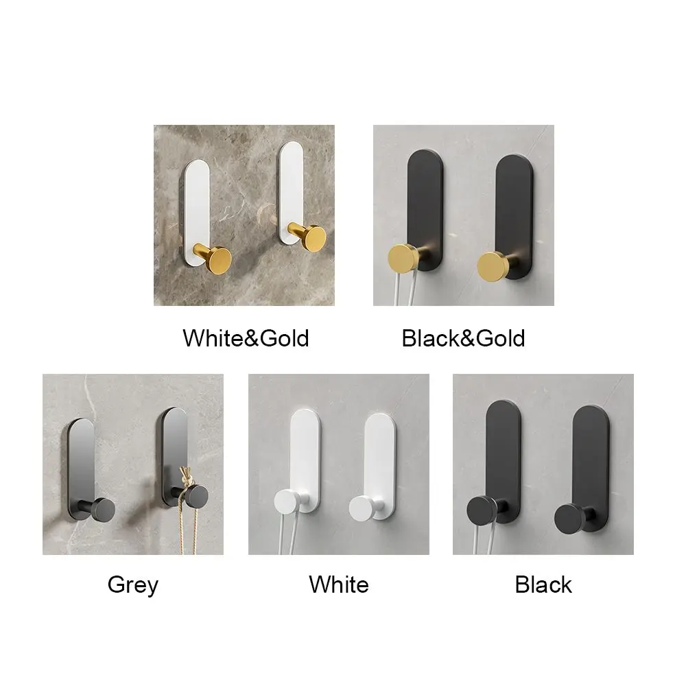 2PCS/Set For Kitchen Bathroom Storage Organizer Free-Punching Towel Racks Robe Hook Wall Hanger Shower Hook