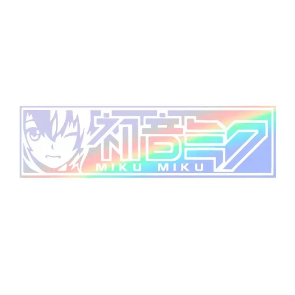 Animation HatsuneMiku Color Reflective Stickers Creative Computer Desktop Car Decoration Waterproof Stickers DIY Decoration Gift view 6