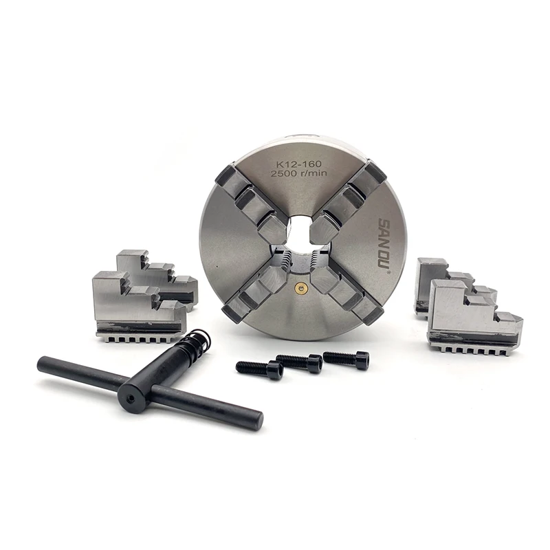 

New 4 Jaw Lathe Chuck 160mm Self-centering Chuck K12-160 SANOU Brand Metal Lathe Chuck for Mini Lathe Bhc290vf