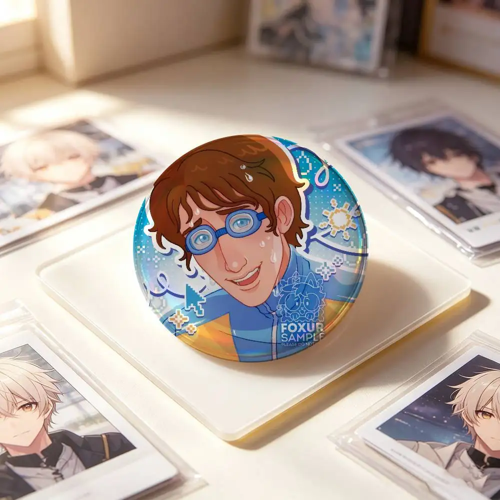 ANIME W-Waterboy D-Dispatch    Soft Button Pin Round Metal Badge Lapel Pin Parts Gift Friends Kid Jewelry