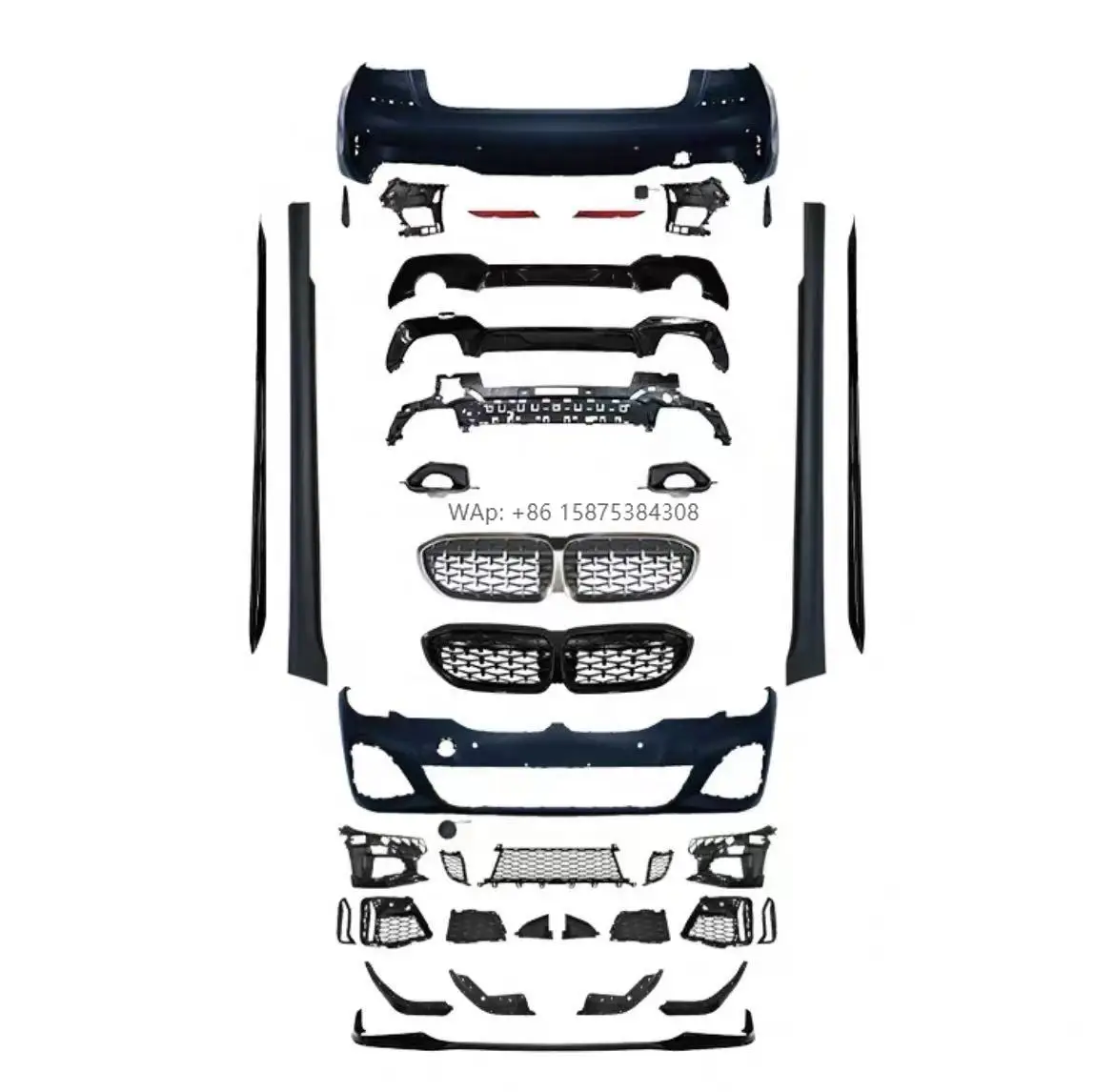 

Car Conversion Upgrade Facelift MT M Sport M Packet Front Rear Bumper Bodykit for G20 Body Kit