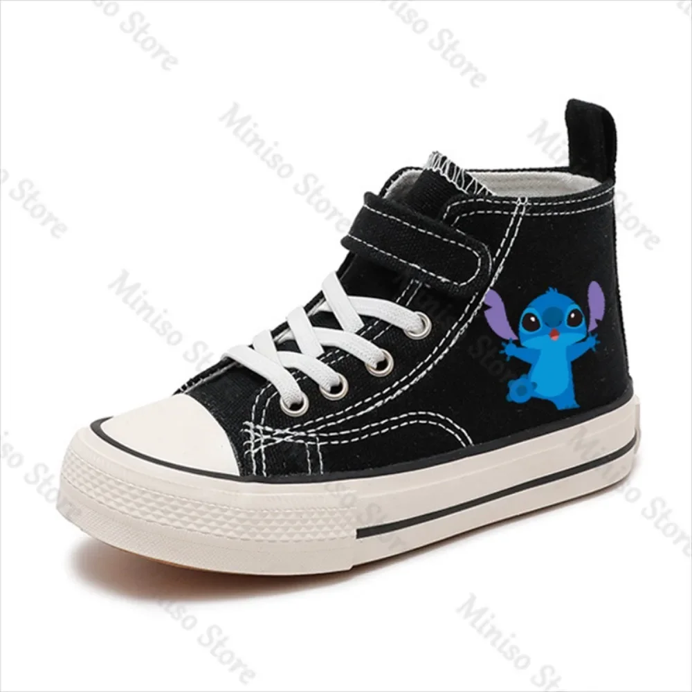 Schöne Cartoon Mädchen Kinder Jungen Kinder Leinwand Schuhe lässig Lilo Stich Sportschuhe Kinder drucken Schuhe Jungen Tennis High-Top