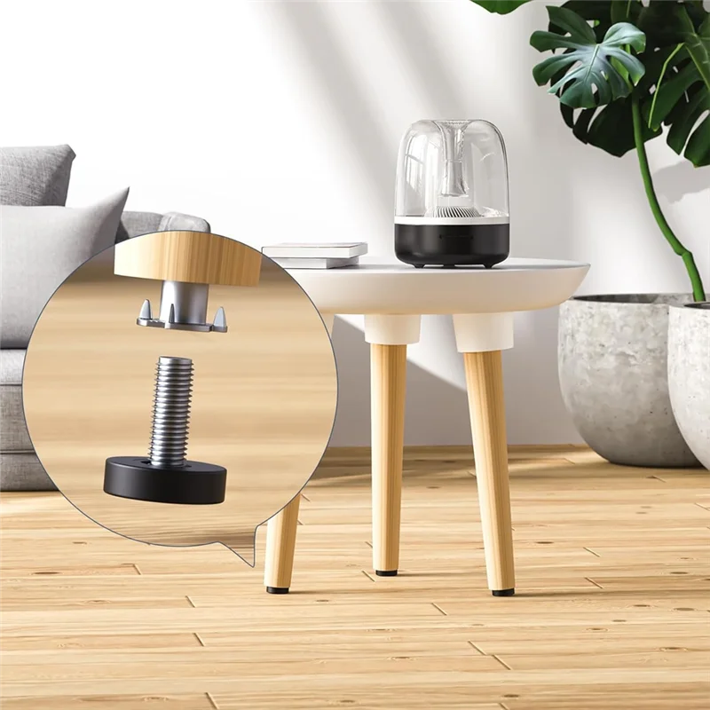 B17B 30 قطعة أقدام أثاث منصات الأسود البلاستيك أرجل قطع الأثاث قابل للتعديل التسوية قدم الجدول قدم الأثاث أسفل القدم #4