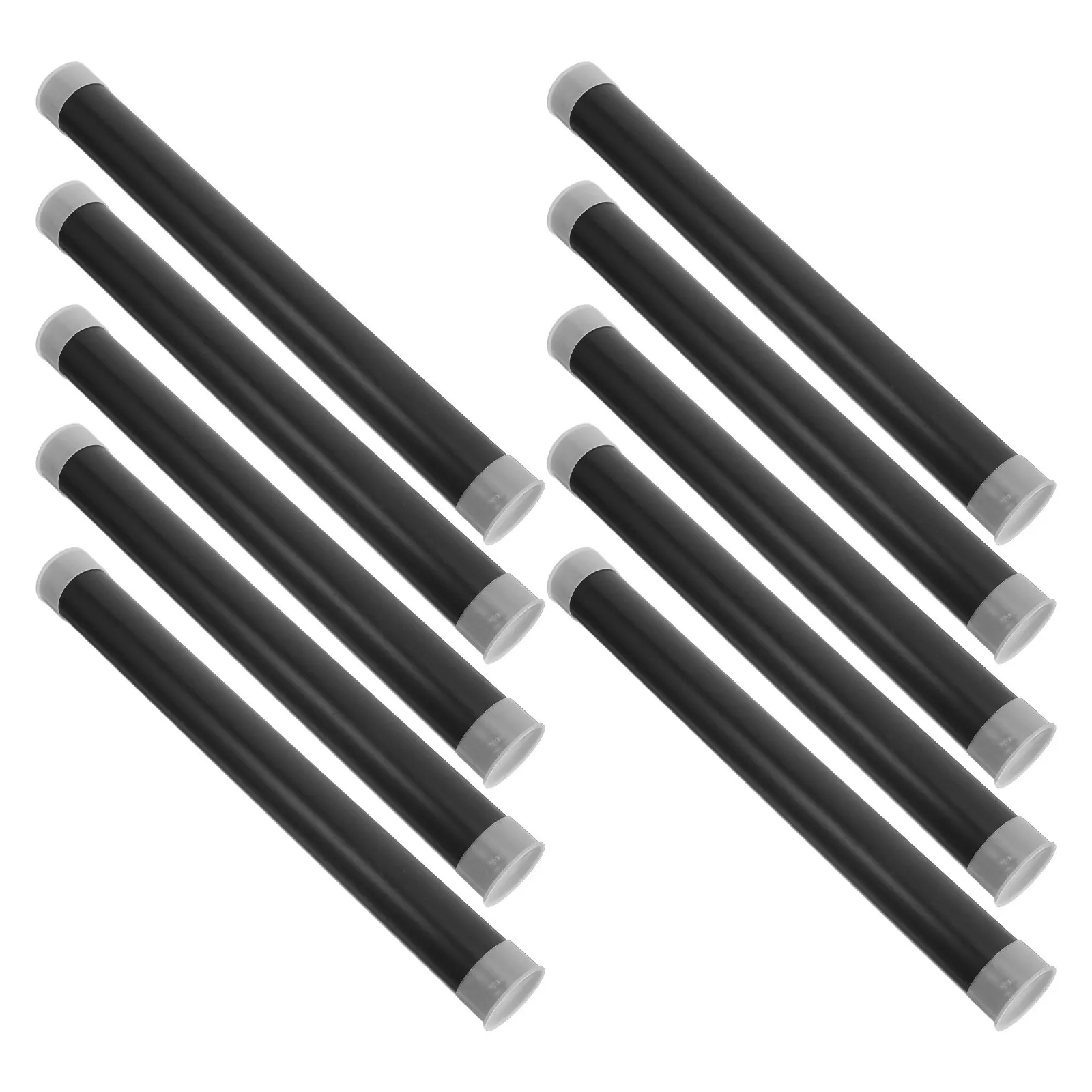 

10Pcs Black Plastic Mailing Tubes Cylinder Blueprint Storage Tube Art Print Transport Poster Shipping Case Document Organizer