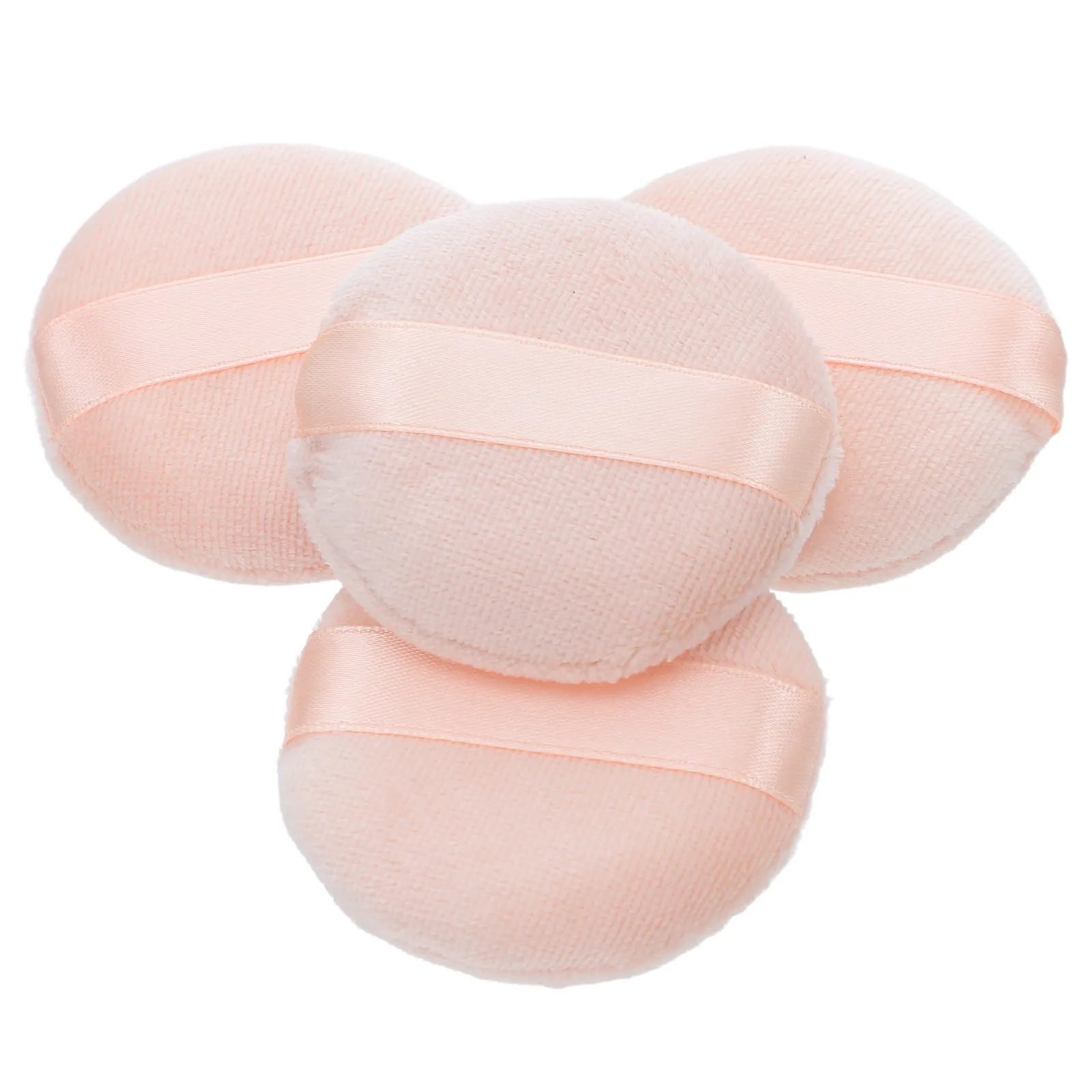 4Pcs Round Powder Puff Sponge for Foundation Loose Powder Makeup Non-Fluorescer Sponge Puff