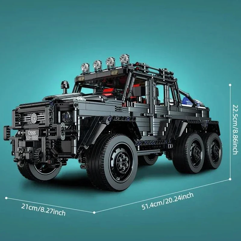 

Toylinx Technical Enthusiasts Adults Car Blocks Creativity Off-Road SUV Black Kits 1:8 Scale Pickup Truck Car Building Cool Gift