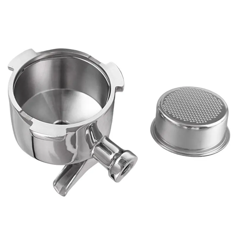 Bottomless Portafilter 51mm Double Spout for EC680 EC685 Filter Basket Coffee Accessories Espresso Machine