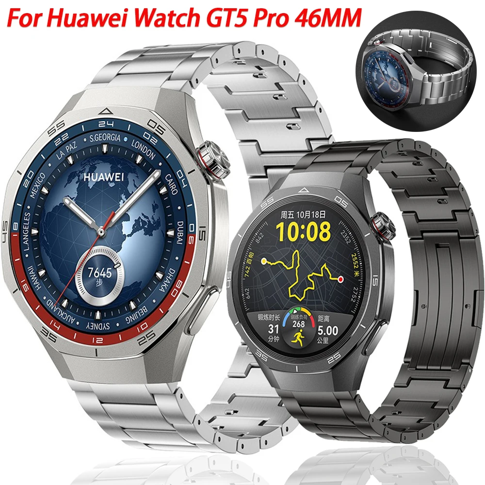 22mm 20mm Titanium Strap for Huawei Watch GT5 Pro 46mm/GT5 4 3 2 2e Quick Release Bracelet Wristband for Huawei Watch 4 Pro Band