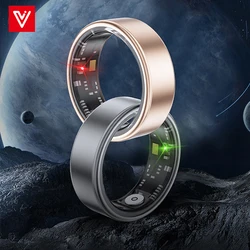 Luxury SR06 Aluminum Alloy Smart Ring Heart Rate Blood Oxygen Sleep Health Monitoring IP68&5ATM Waterproof Multiple Sports Modes