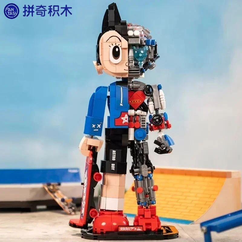 

Pantasy Astro Boy Skateboard Boy Building Blocks Boy Girl Educational Assembly Boys Toy Model Desktop Ornaments Collection Gift