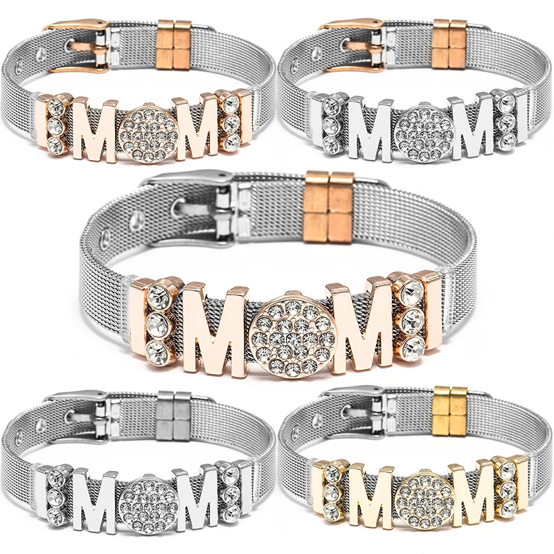 10mm Beads Stainless Steel Mesh Bracelets With DIY Charm Keeper Bracelets Bangles For Women Mother Men Jewelry Gift