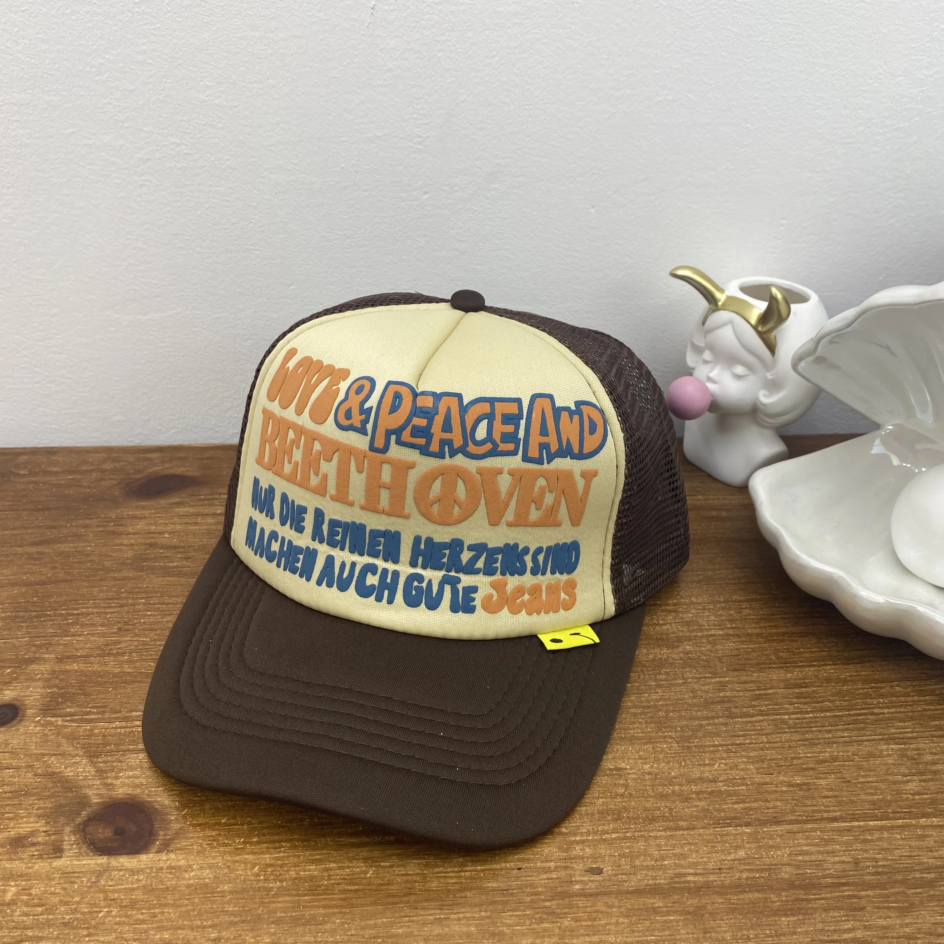 2022 Vintage KAPITAL czapki baseballowe mężczyźni kobiety wielokolorowy druk piankowy kapsel regulowany czapki z siatką MZ103
