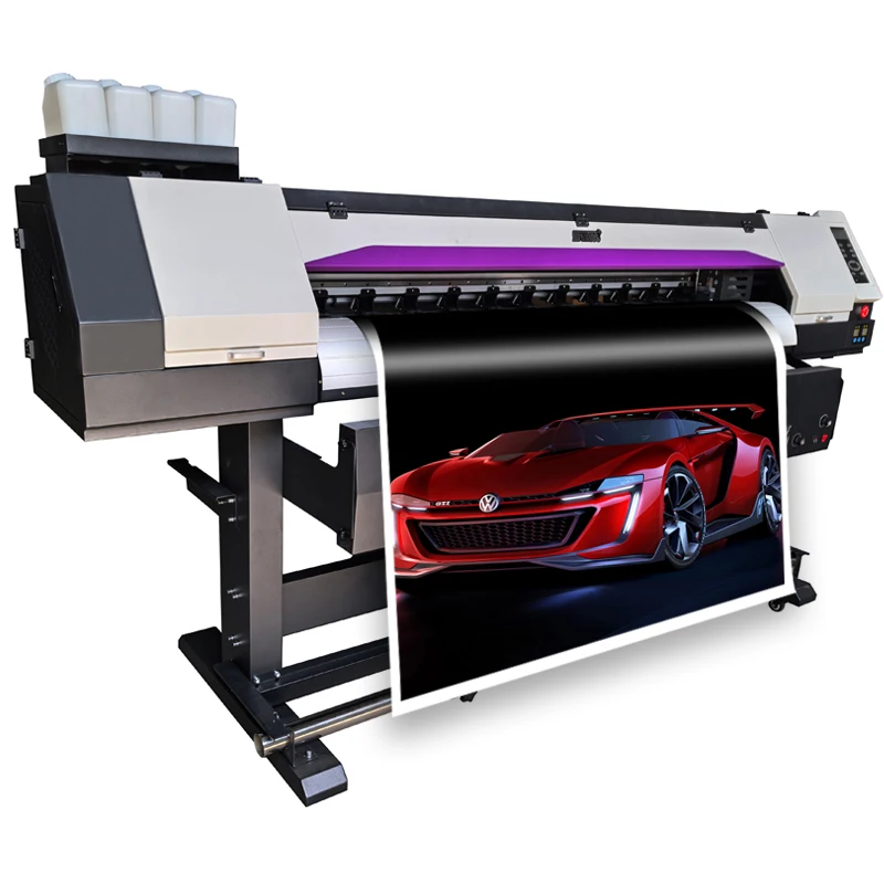 High-End Automatic Eco-Solvent Inkjet Printer 1.8m Outdoor Photo Billboard Machine New Motor Pump Flexbanner Printers