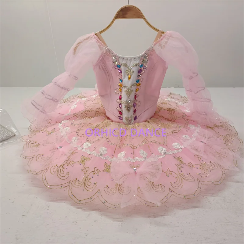 

Fashion High Quality Custom Size Kids Girls Puppet Performance Wear Professional Pink Ballet Tutu