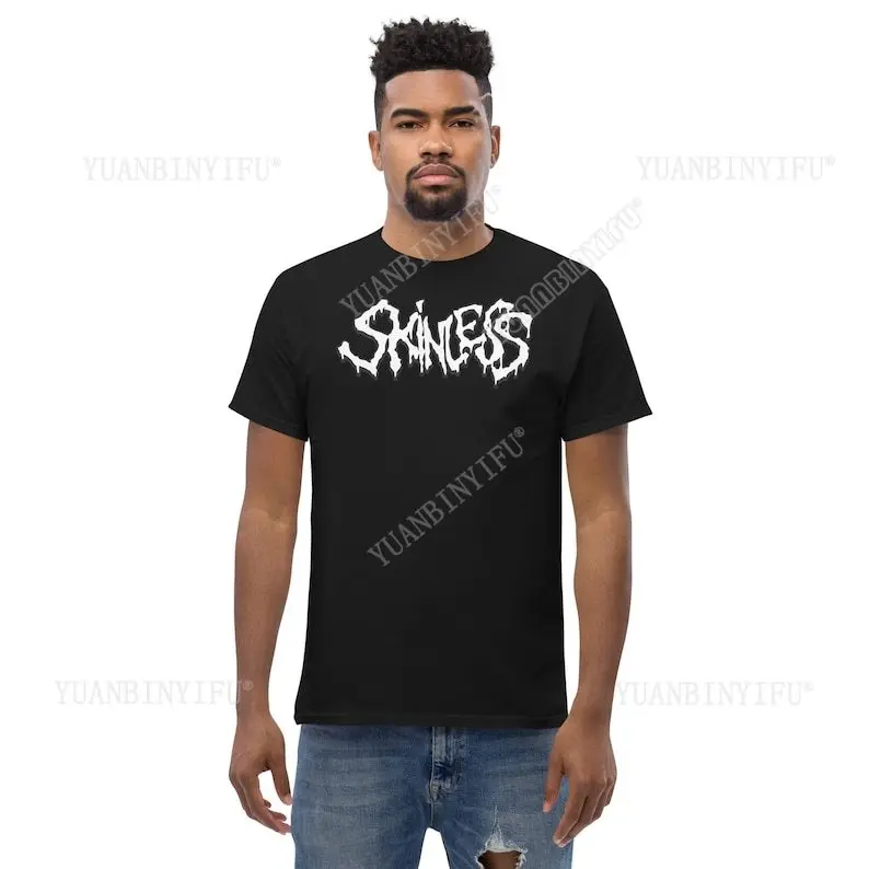 Skinless الفرقة المدرسة القديمة المعادن تي شيرت الوحش الموت المعادن ميرش خمر القوطية الموت المعادن الفرقة الملابس #4