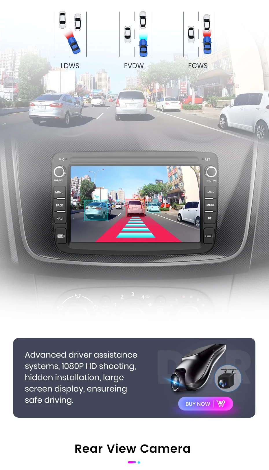Junsun 7" Wireless Carplay Android Auto Autoradio für Renault Dacia Duster Sandero Dokker Logan Captur GPS RDS Multimedia Player – Detail 18