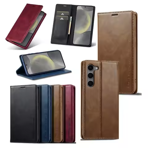 Flip Wallet Case Leather Cover For Samsung A55 A54 A53 A52 A15 A14 4G 5G S22 S21 Plus Ultra S24 FE S23 Case Cards Slot Magnetic