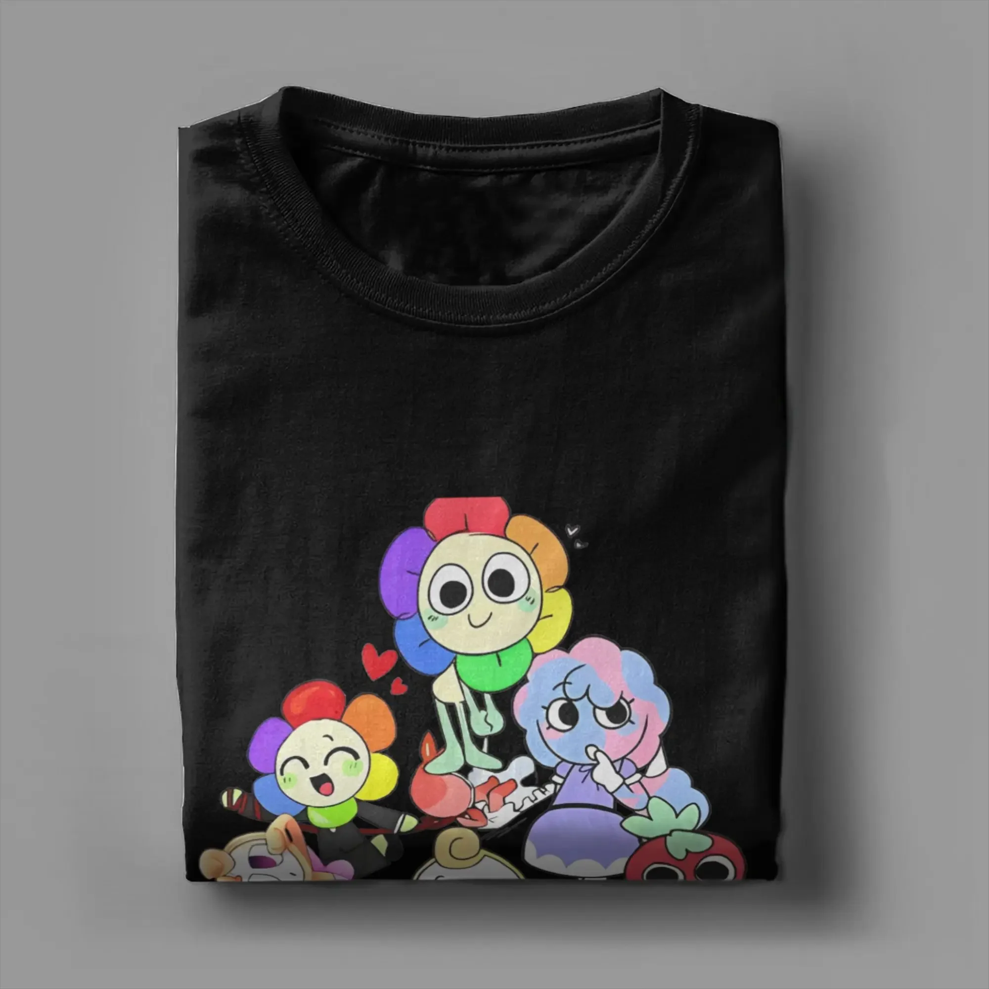 لطيف داندي العالم الجرافيك طباعة تي شيرت الرجال النساء لعبة القطن الخالص مضحك التعبير تي شيرت الملابس