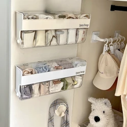 Wall Mounted Drawer Organizer Multifunctional Transparent Sock Organizer Panties Organizers with Classified Storage for Cupboard