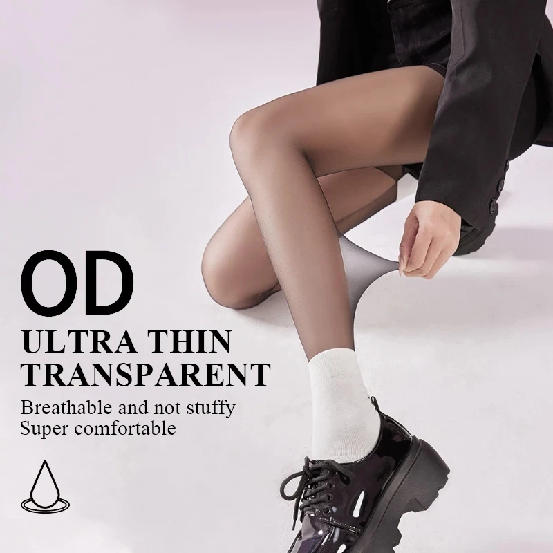 0D Black Ultra-thin Tight Stockings Silk Pantyhose Summer Ultra Thin Anti-hook Silk Nylon Stocking Seamless Pantyhose