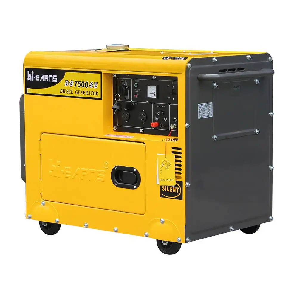 

5.5KVA Small Mobile Quiet diesel Electric Generator DG7500SE