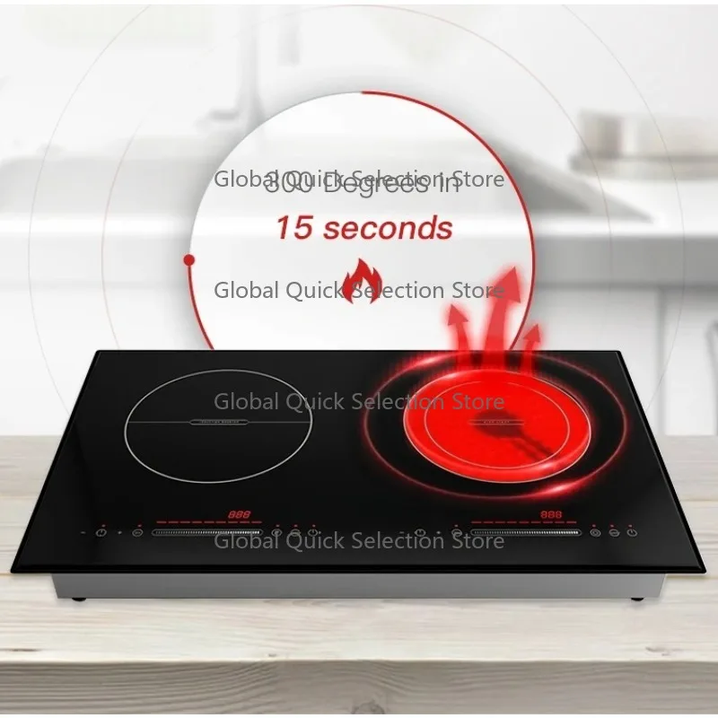 new 4000w 2 inf-ared ceramic hob OEM multifunctional embedded commercial high-power induction cooker customization