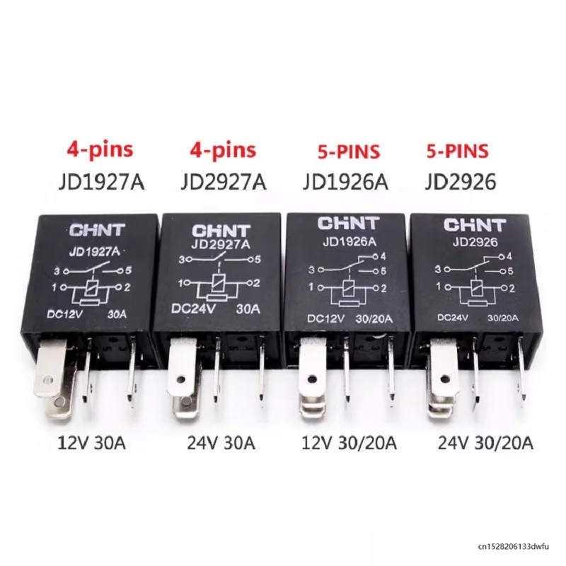 Przekaźnik samochodowy CHINT JD1927A JD2927A JD1926A JD2926A 12V 24V 20A 30A
