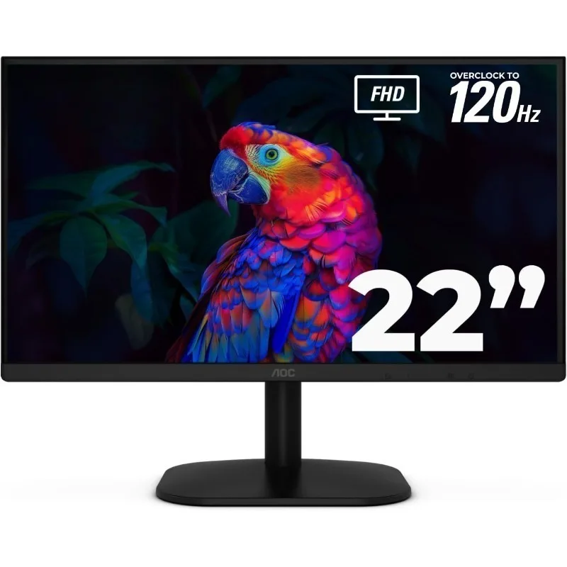22B35HM23 شاشة LED عالية الدقة 22 بوصة (1920 × 1080) 120 هرتز، مزامنة تكييف، VGA وHDMI، خالية من الوميض، ضوء أزرق منخفض، HDR جاهز، VESA