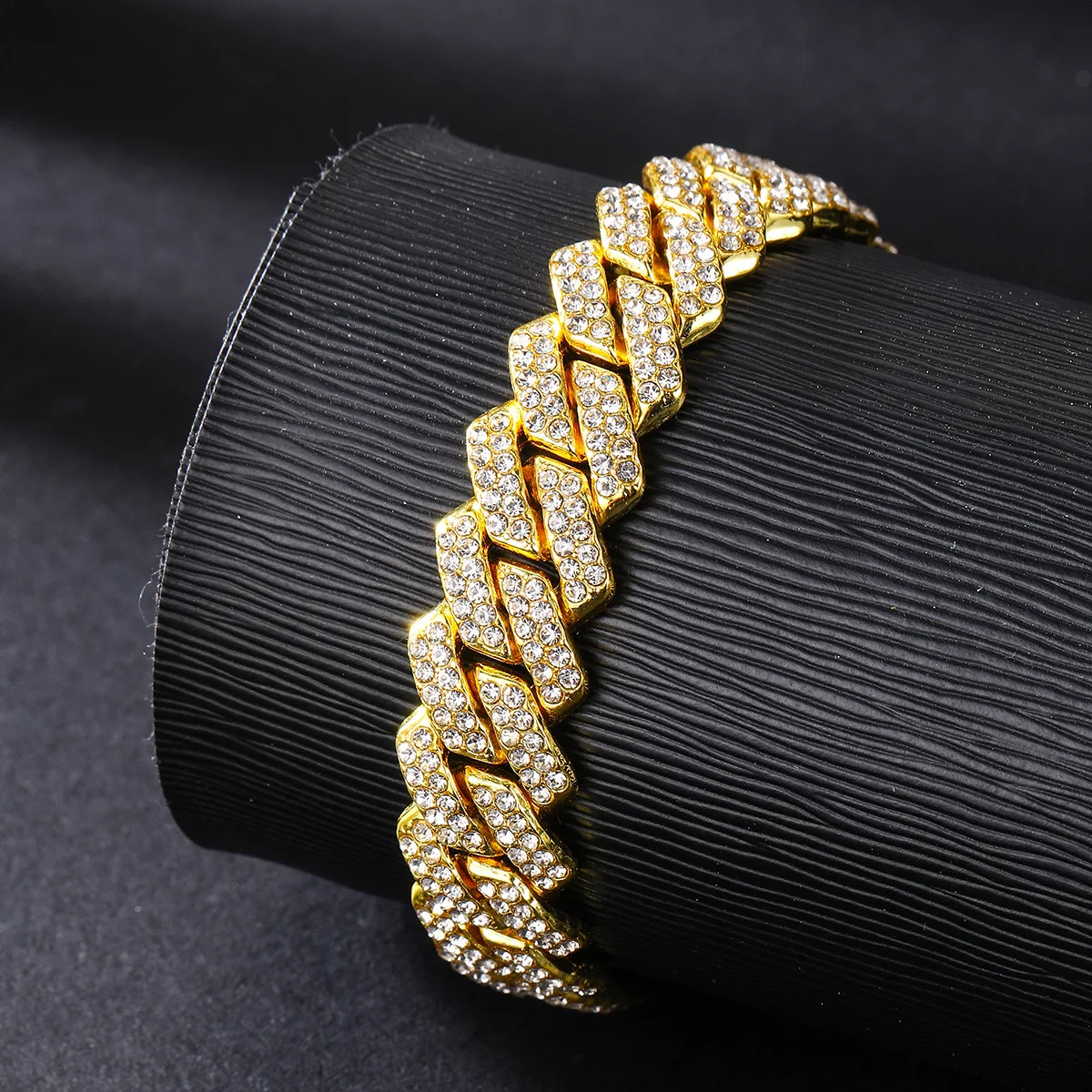 Cuban Link Necklace for Men, Hip Hop Style Square Zirconia Cuban Chain Men's Necklace Trendy Accessories