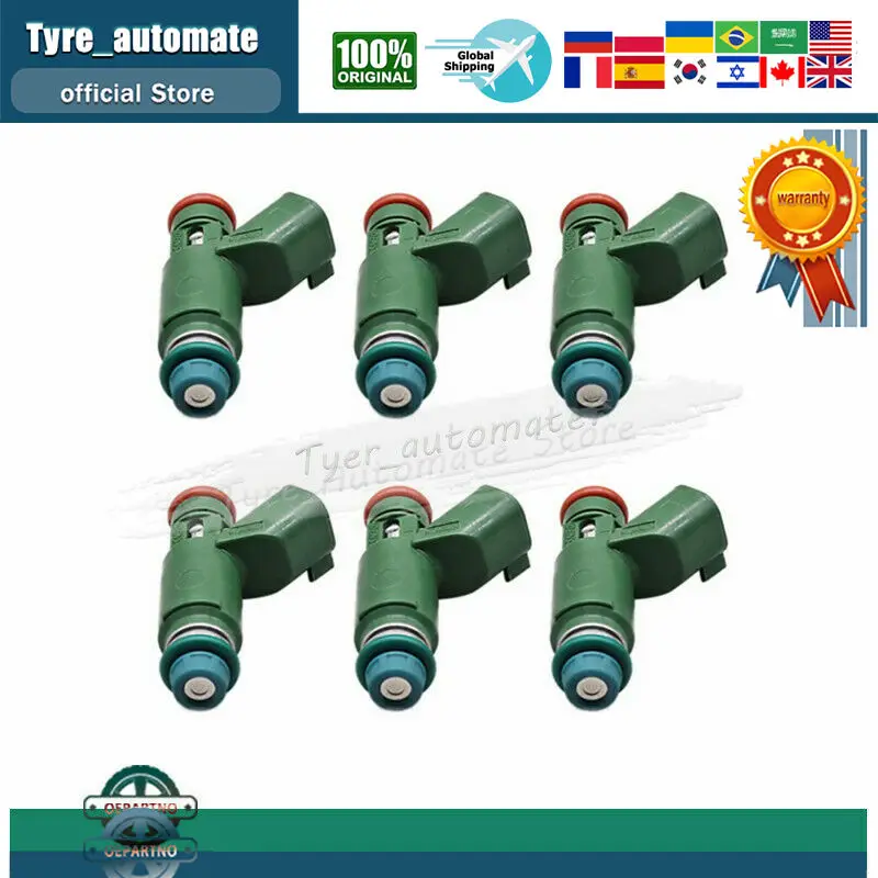 6PCS/Lot 1X43-AB OEM Fuel Injector Set For 2002-2008 Jaguar X-Type 3.0L