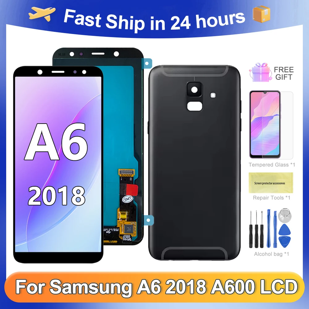 OEM A6 2018 5.6''For Samsung Tested For A600 A600F A600A A600N LCD Display Touch Screen Digitizer Assembly Replacement