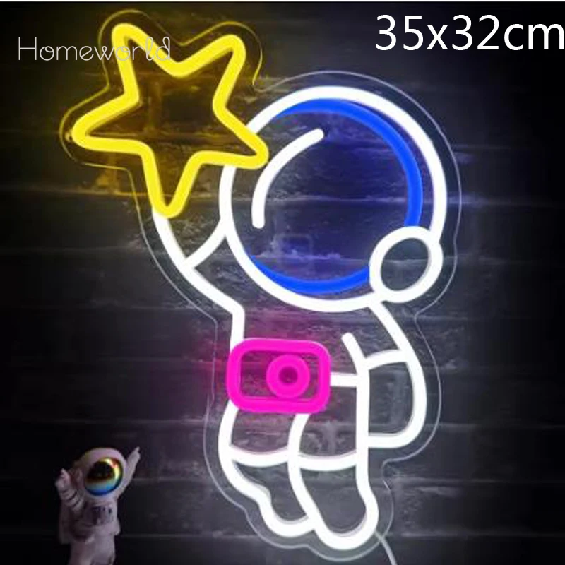 Astronaut Neon Sign for Wall Decor  Dimmable LED Neon light  suitable for Bedroom Gameroom Man Party Birthday Gift for Teen