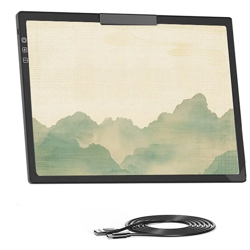 

ABSJ-Ultra-Thin Led Light Table, A4 Copy Tracing Light Pad Rechargeable With Type-C Port Diamond Painting Light Board