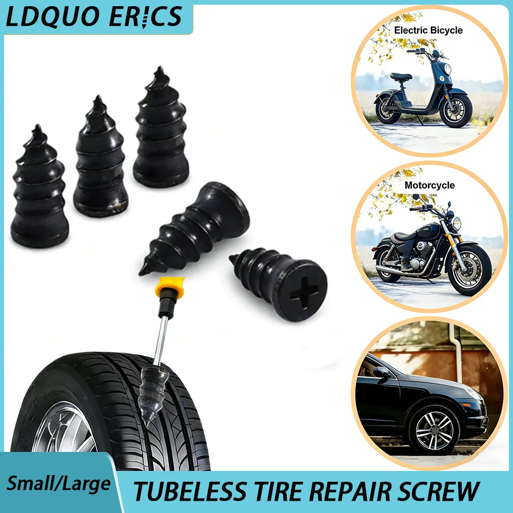 10-50PcsCar Tyre Repair Rubber Nail Set Universal Motorcycle Car Tyre Repair Nails Truck Scooter Bike Tire Puncture Repair Screw