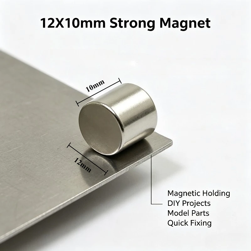 12x10mm Strong Round Neodymium Magnets Rare Earth Permanent Disc for Fridge Cabinet Memo Photo Organizing DIY 12*10mm