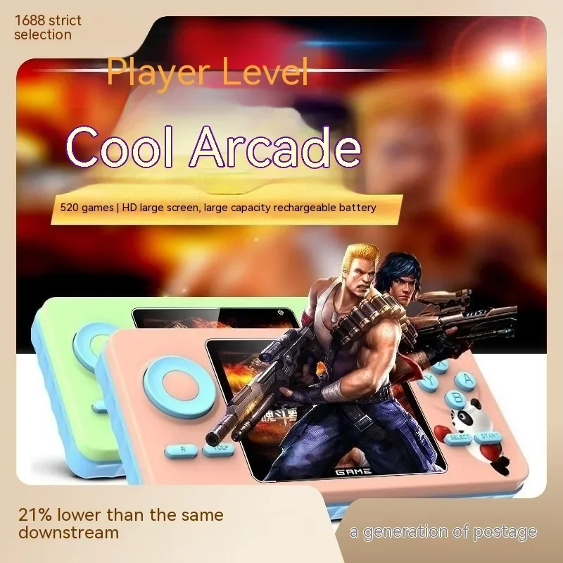 New Handheld Game Console S5, Two Player Duel, Retro Classic Fc, Built-In 520 In One Portable Mini Cool Arcade Machine Gift