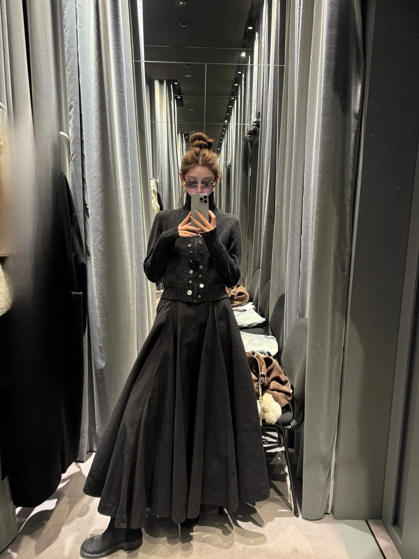 

Комплект женской повседневной одежды Yangzifan BC: модная плиссированная юбка-солнце с высокой талией и топ для работы