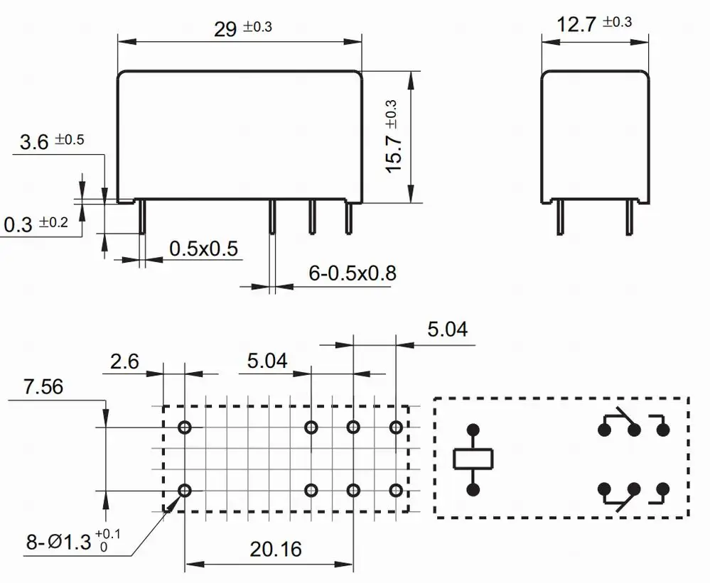 New RM84-2012-35-1048 (115F-2C-48V-8A) Relay 8 pins