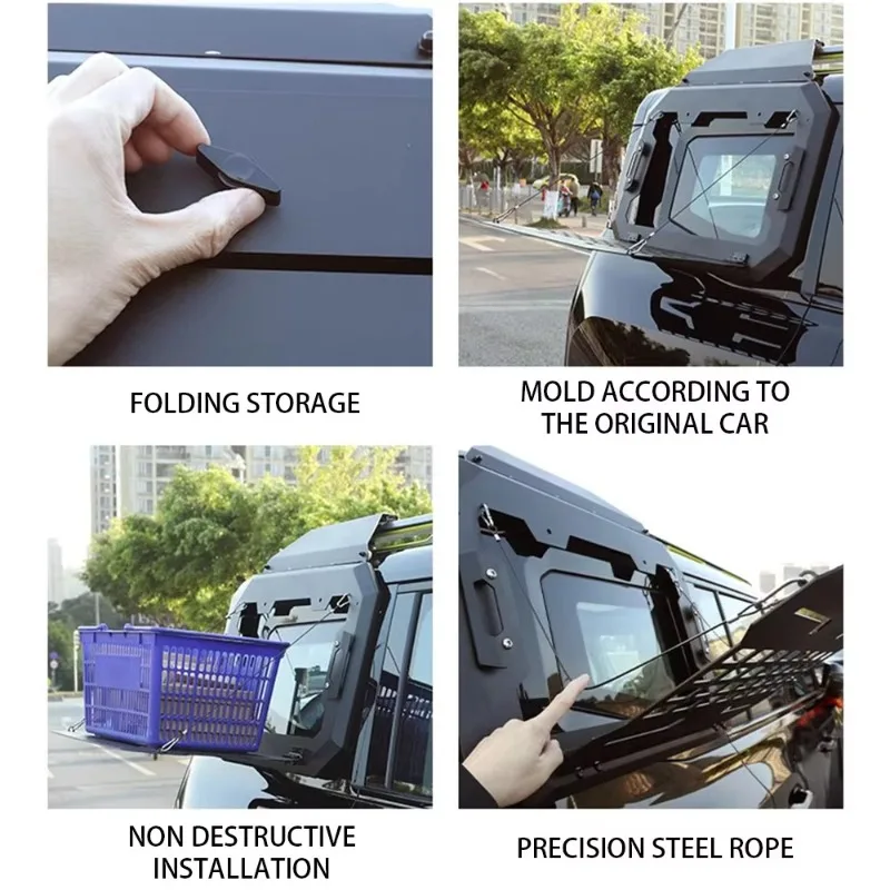 Parts, accessories, auto spare parts, side windows, mecha tool box, black sides