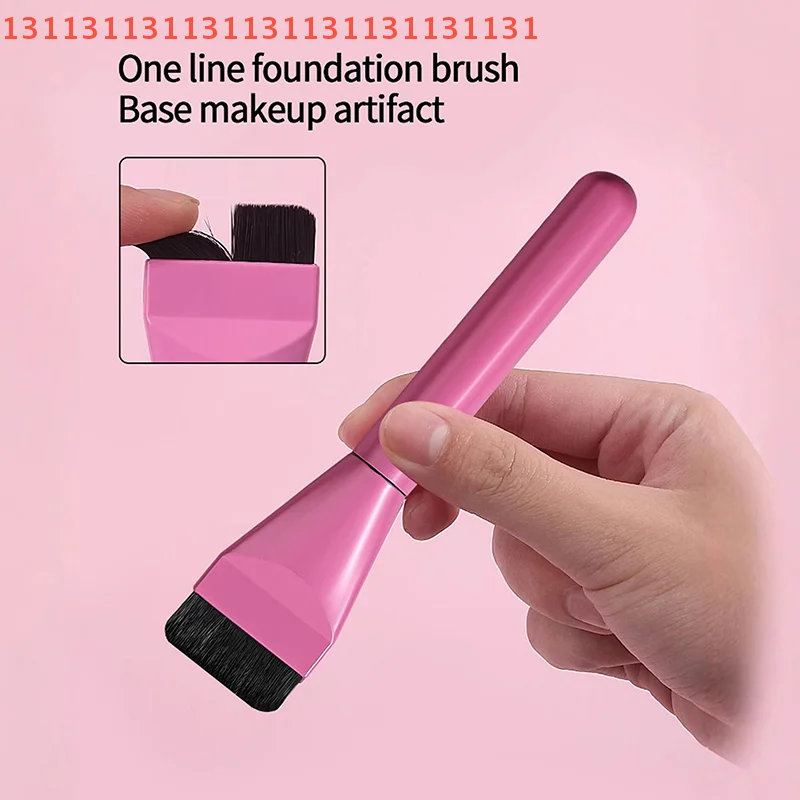 5PCS Makeup Ultra-thin Brush Set Foundation Eyebrow Eyeliner Brush Traceless Velvet Powder Soft Puff Flat Head Beauty Tool