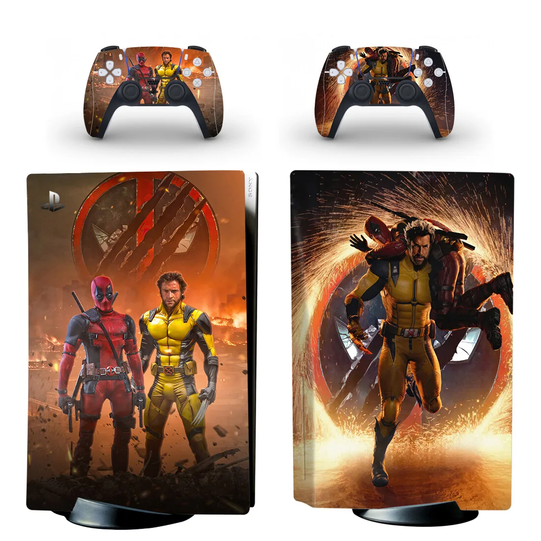 Новая пленка PS5, наклейка на диск, наклейка, чехол для консоли и 2 контроллера, виниловая кожа для диска PS5