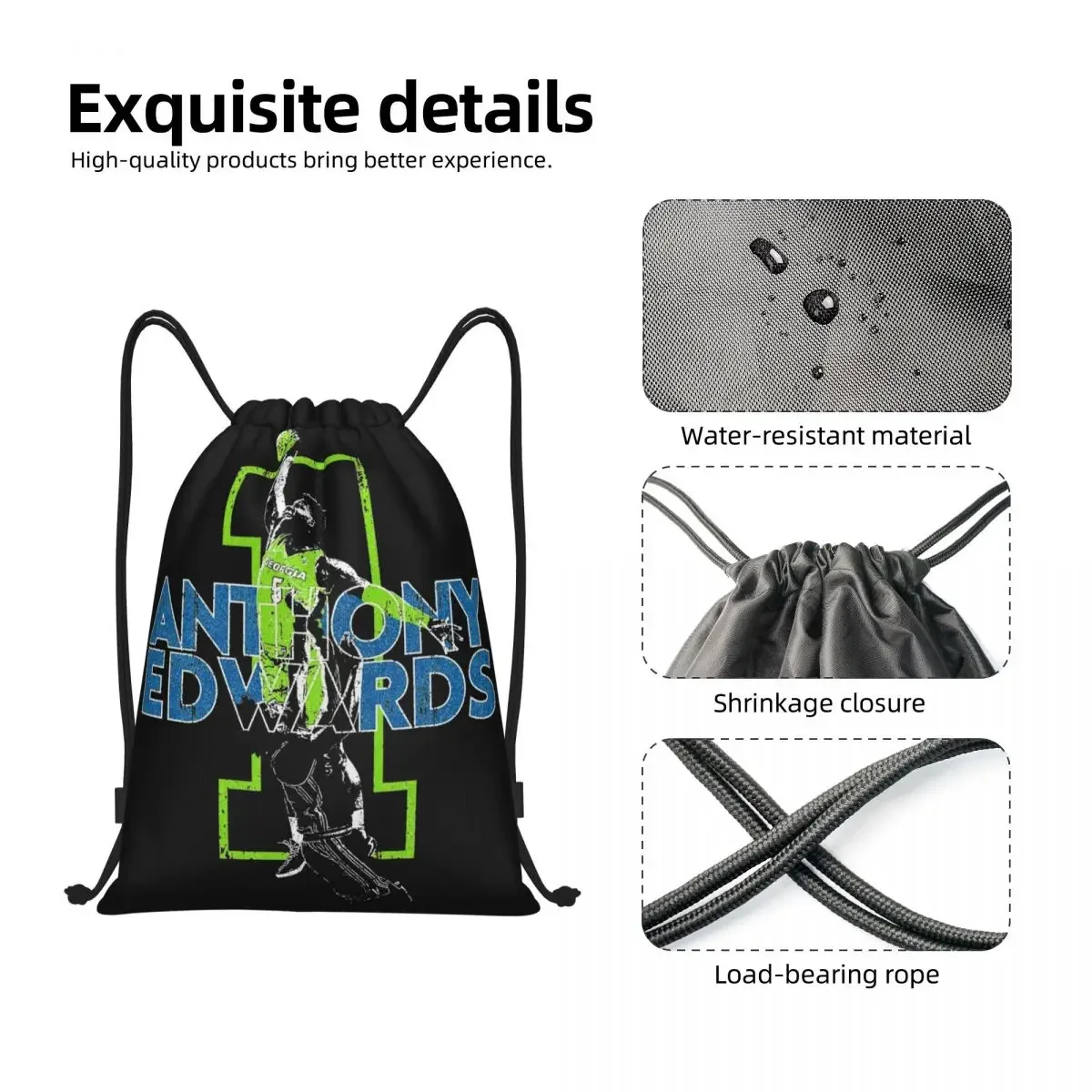 Basketball Player Drawstring Mochila, Sports Gym Sackpack, ANT, Ant-Man String Bags para trabalhar fora